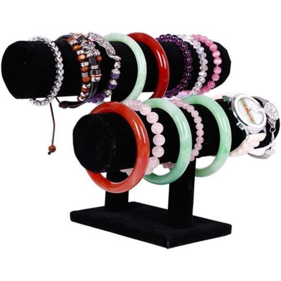 Bracelet Holder Stand Bracelet Dispaly Necklace Organizer Black T-Bar Organizer - Picture 2 of 6